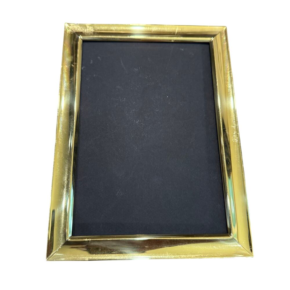Vintage Brass? Gold Tone Ornate Standing Picture Photo Frame For 5x7 Pics FETCO